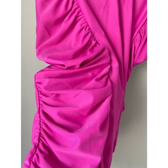 Esther Williams for Misty vintage raspberry pink one piece modest swimsuit - Picture 4 of 7